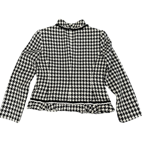 Talbots Houndstooth Black and White Check Blazer, size 10P - Picture 5 of 7